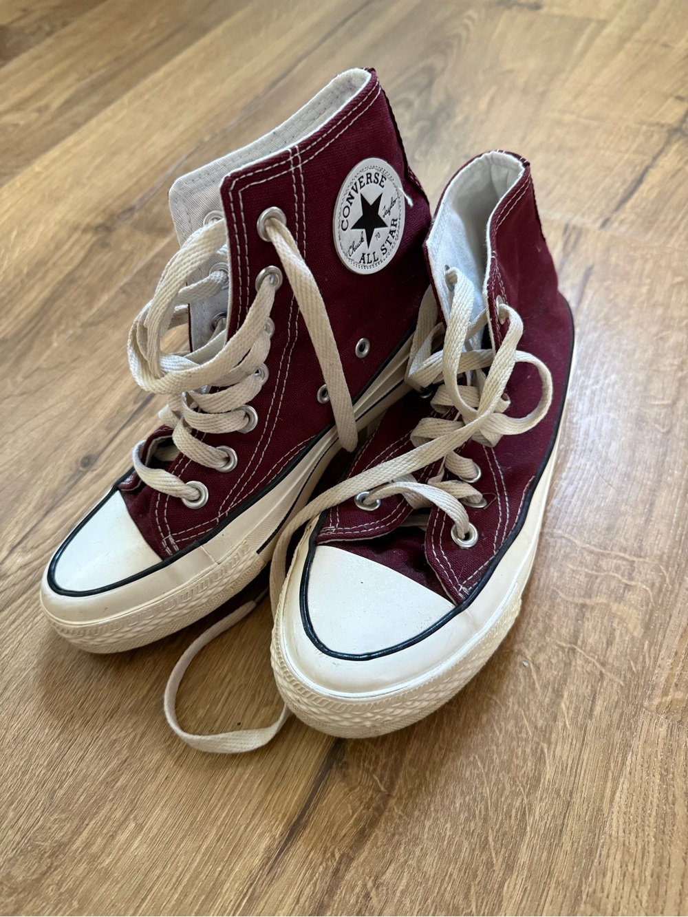 Converse Kids Maroon High-Top Canvas Sneakers